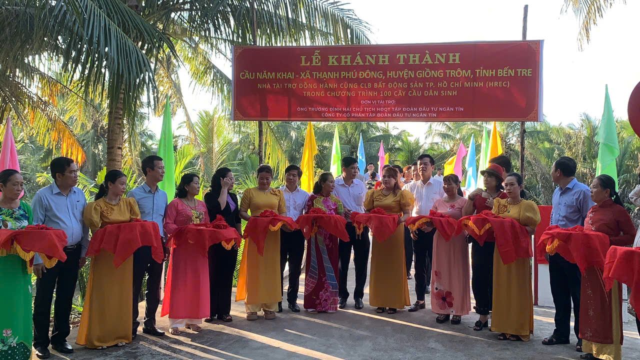 KHÁNH THÀNH CẦU NĂM KHAI TỈNH BẾN TRE KINH PHÍ XÂY DỰNG HƠN 1 TỶ ĐỒNG