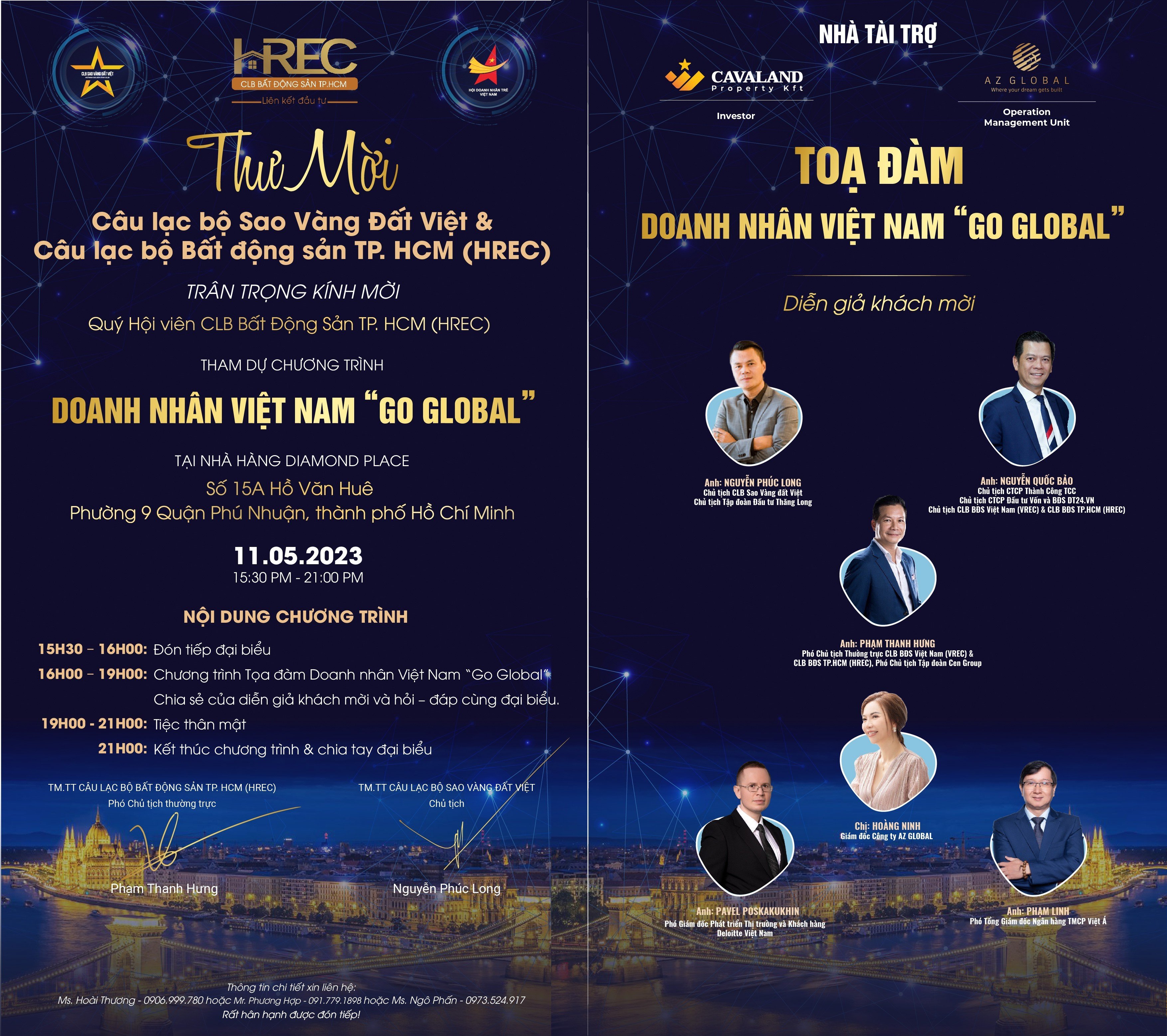 CHƯƠNG TRÌNH TỌA ĐÀM DOANH NHÂN VIỆT NAM "GO GLOBAL"