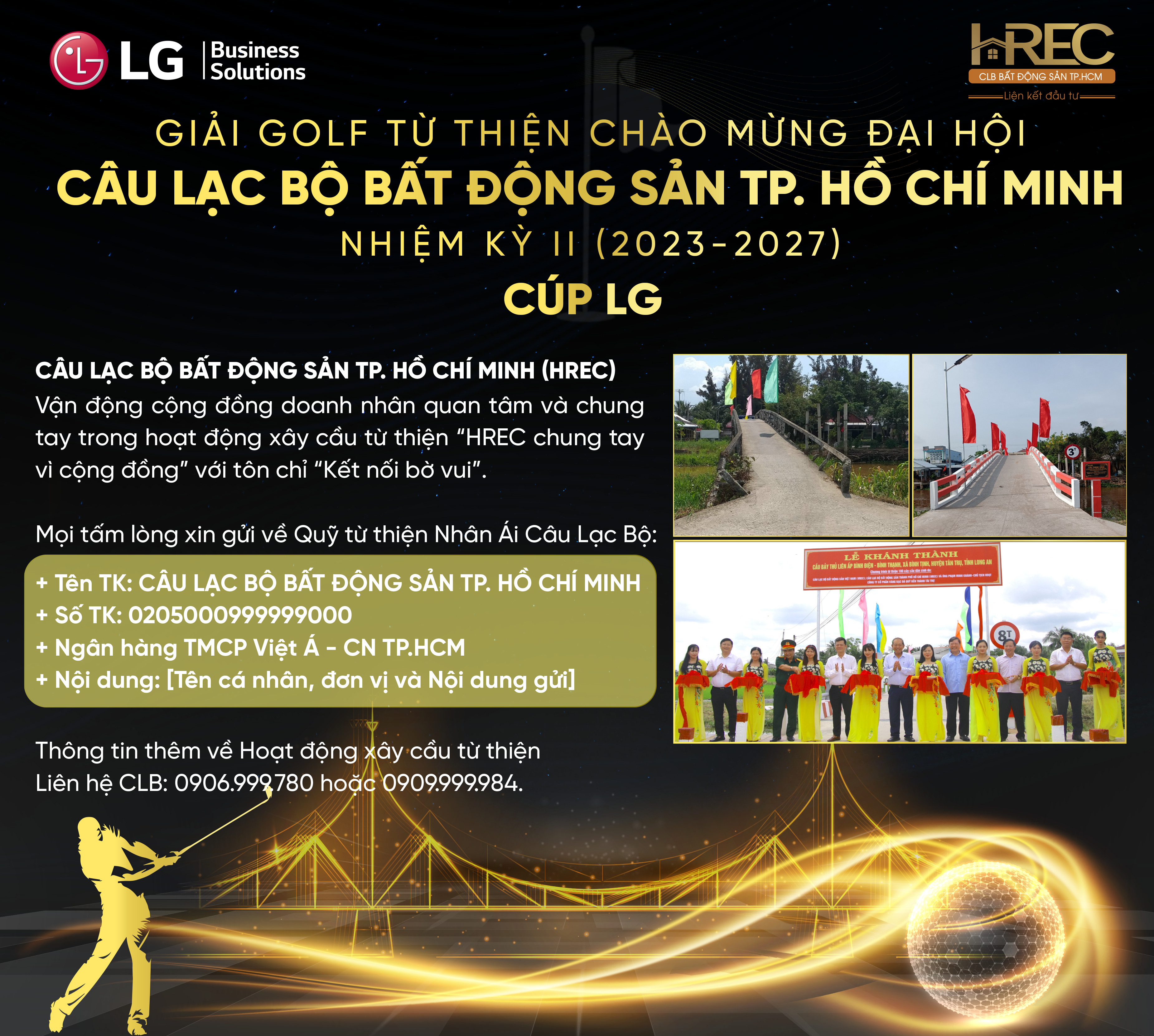 GIẢI GOLF TỪ THIỆN CHÀO MỪNG ĐẠI HỘI CÂU LẠC BỘ BẤT ĐỘNG SẢN TP. HỒ CHÍ MINH NHIỆM KỲ II (2023 – 2027)