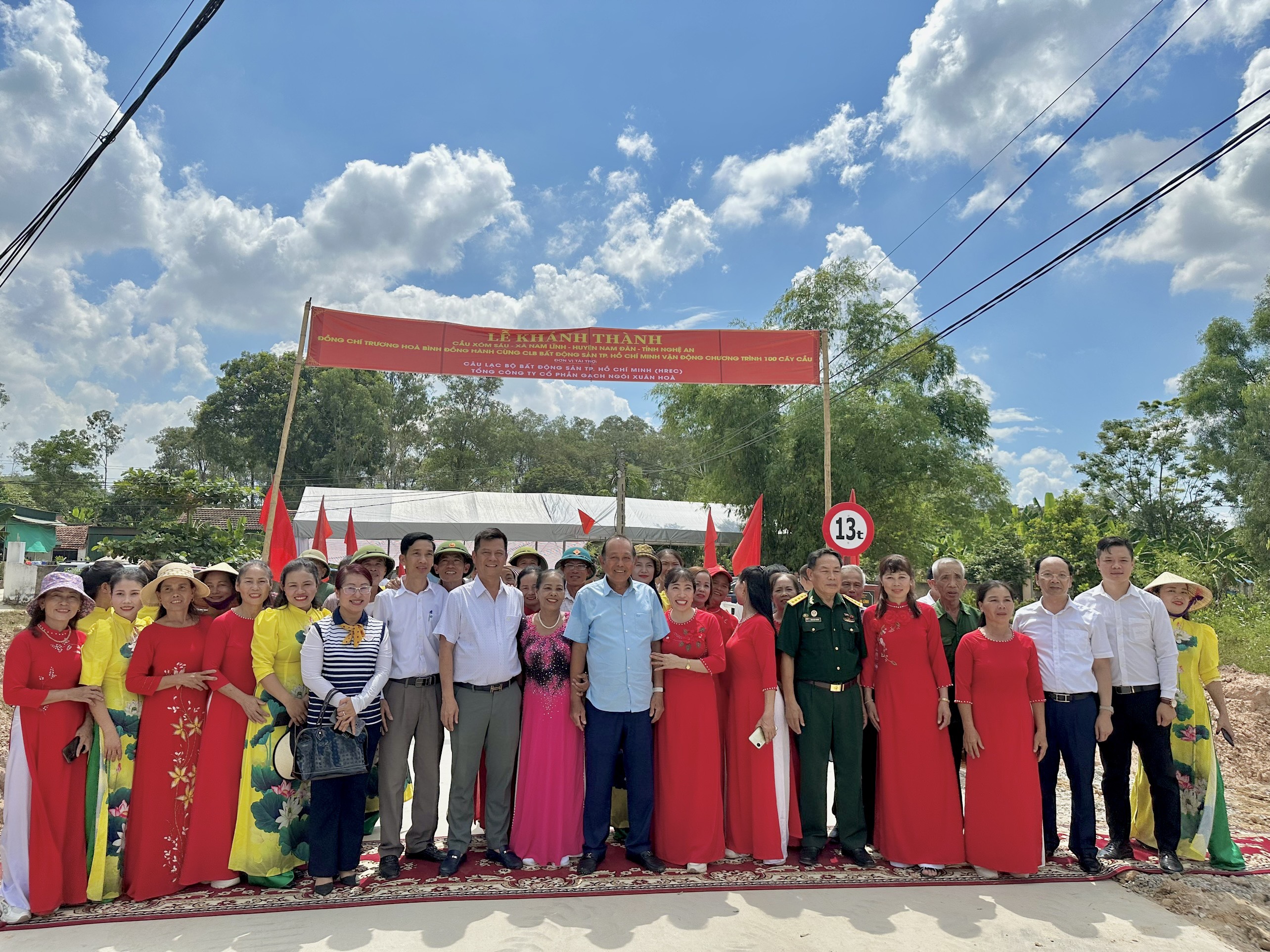 KHÁNH THÀNH CẦU XÓM SÁU TẠI HUYỆN NAM ĐÀN TỈNH NGHỆ AN KINH PHÍ XÂY DỰNG GẦN 1 TỶ ĐỒNG