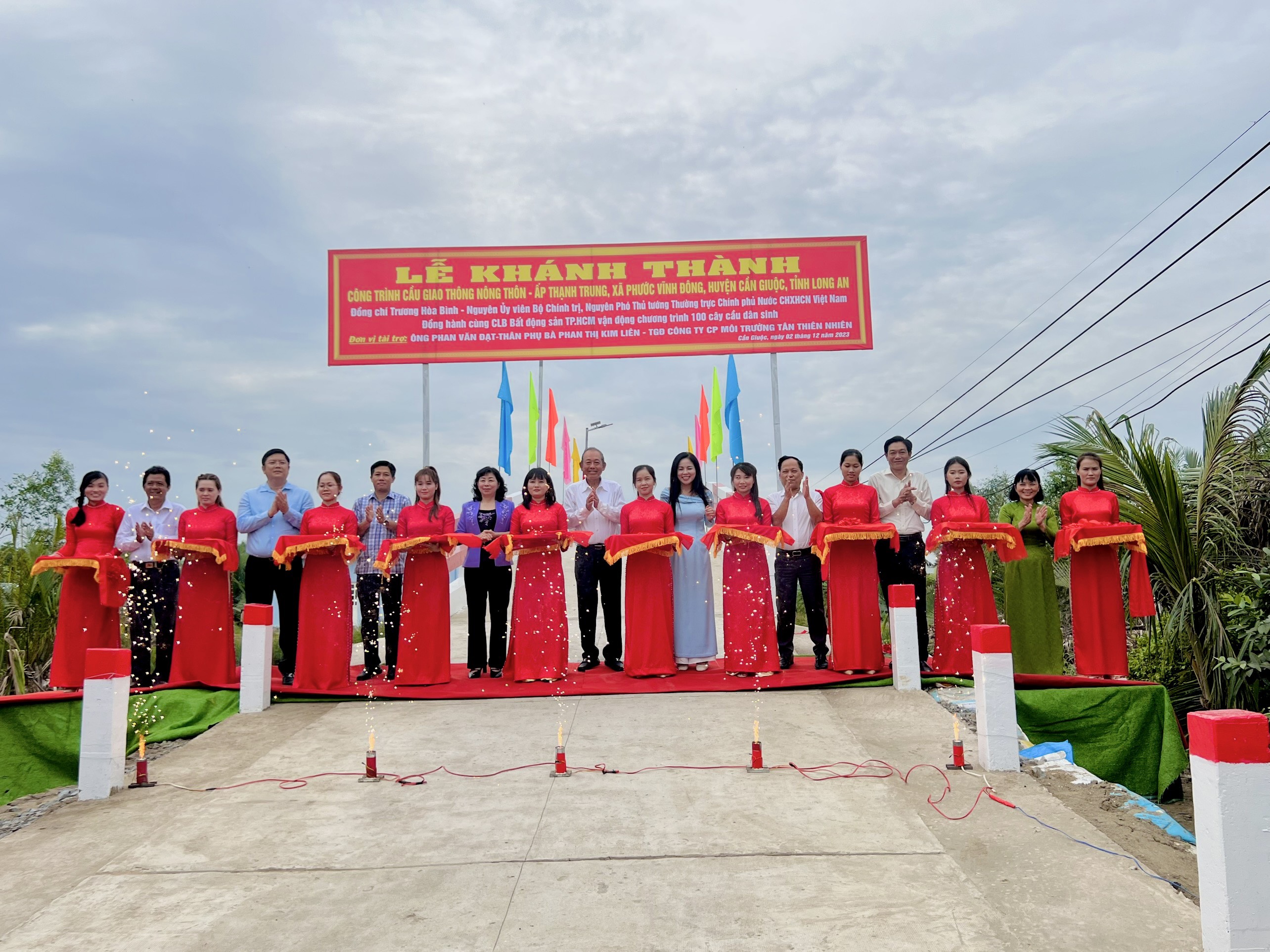 KHÁNH THÀNH CẦU GIAO THÔNG NÔNG THÔN TẠI TỈNH LONG AN KINH PHÍ XÂY DỰNG HƠN 1 TỶ ĐỒNG